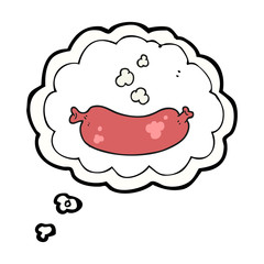 thought bubble cartoon hot sausage