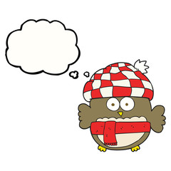 thought bubble cartoon cute owl