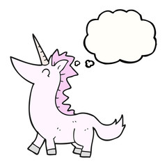 thought bubble cartoon unicorn