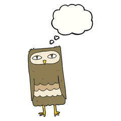 thought bubble cartoon owl