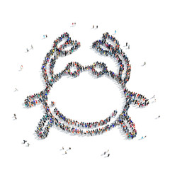  people  shape  crab
