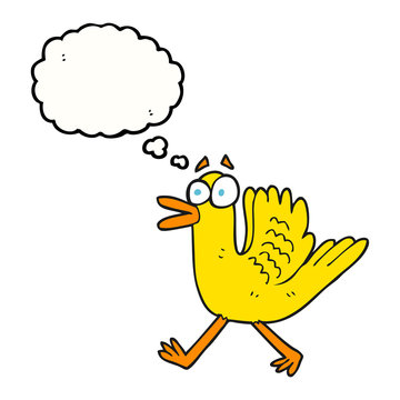 thought bubble cartoon flapping duck