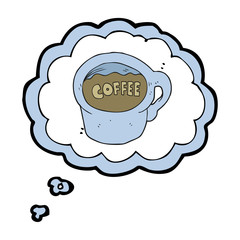 thought bubble cartoon coffee mug