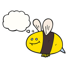 Obraz premium thought bubble cartoon bee