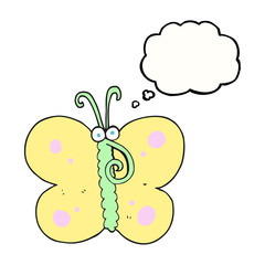 thought bubble cartoon butterfly