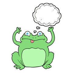 thought bubble cartoon funny frog