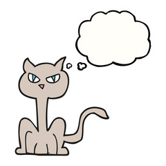 thought bubble cartoon angry cat