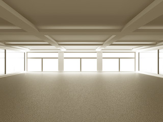 Empty spacious big room interior background