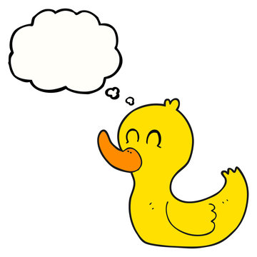 thought bubble cartoon cute duck