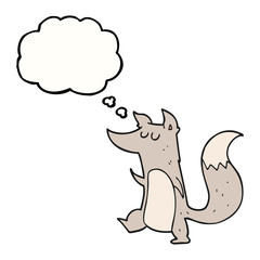 thought bubble cartoon little wolf