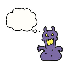 thought bubble cartoon little alien