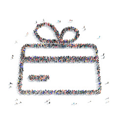 people  shape credit card gift