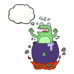 thought bubble cartoon funny halloween toad