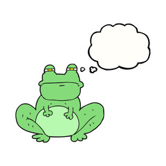 thought bubble cartoon frog