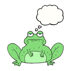 thought bubble cartoon frog