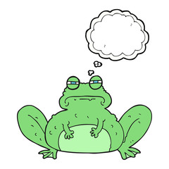 thought bubble cartoon frog