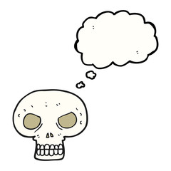 thought bubble cartoon skull