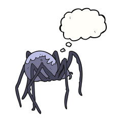 thought bubble cartoon creepy spider