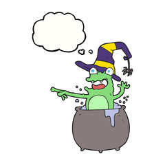 thought bubble cartoon halloween toad