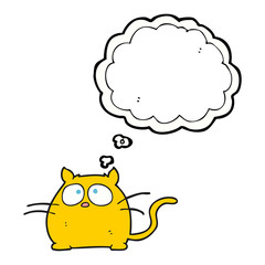 thought bubble cartoon cat