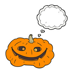 thought bubble cartoon pumpkin