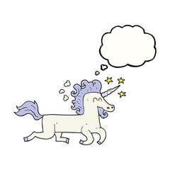 thought bubble cartoon unicorn