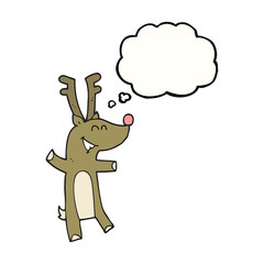 thought bubble cartoon reindeer