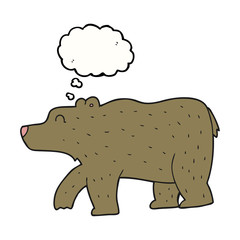 thought bubble cartoon bear