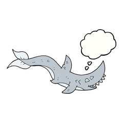 thought bubble cartoon shark