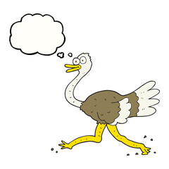 thought bubble cartoon ostrich