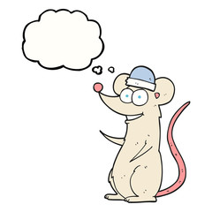 thought bubble cartoon happy mouse