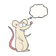 thought bubble cartoon happy mouse