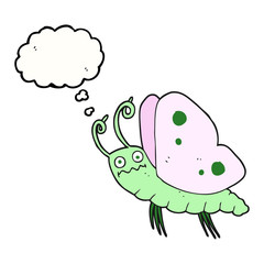 thought bubble cartoon funny butterfly