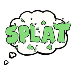thought bubble cartoon splat