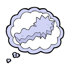 thought bubble cartoon shooting star