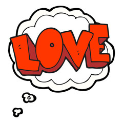 thought bubble cartoon love symbol