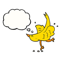 thought bubble cartoon bird