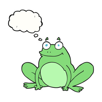 thought bubble cartoon happy frog