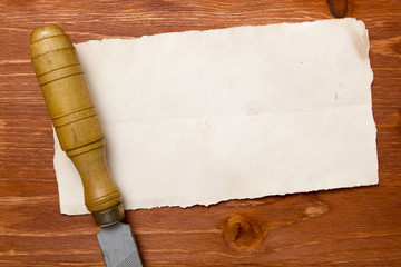 Rasp with wooden handle