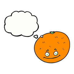 thought bubble cartoon orange