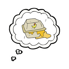thought bubble cartoon greasy takeout