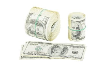 money isolated on a white background