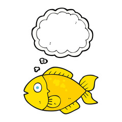 thought bubble cartoon fish