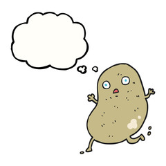 thought bubble cartoon potato running