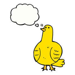 thought bubble cartoon bird