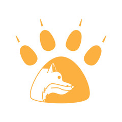 fox in footprint | wildlife day