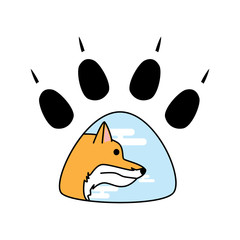 Fox in footprint | wildlife day