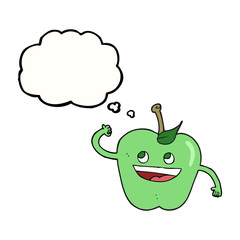 thought bubble cartoon apple