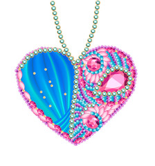 Heart white background