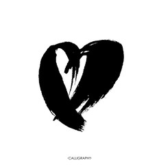 Heart Icon, hand drawn icon for valentines and wedding